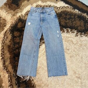BDG Urban Outfitters Vintage Wide High Rise Raw Hem Jeans
